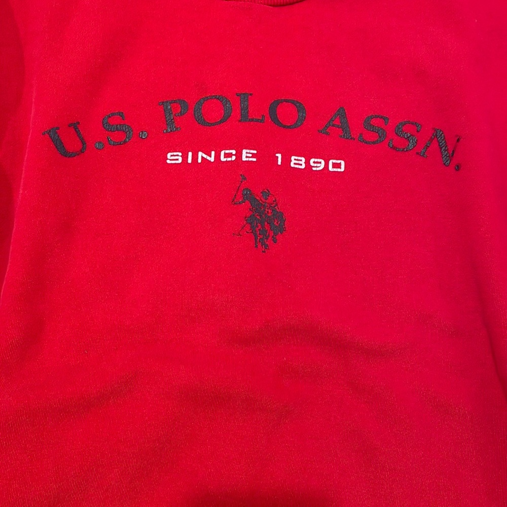 us polo assn red crewneck